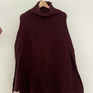 Anthropologie Turtleneck Sweater Poncho/Cape